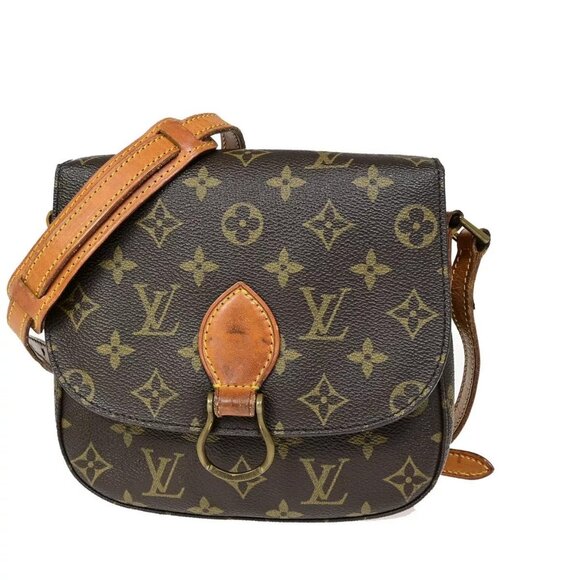 Auth LOUIS VUITTON Saint Cloud MM Shoulder Bag Monogram Leather Brown - Picture 2 of 16